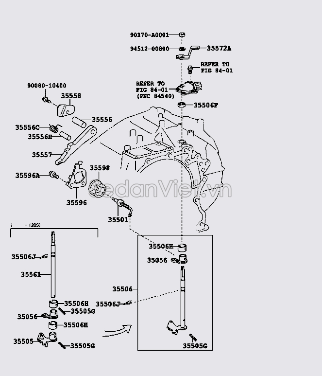 Thanh khóa chốt hỗ trợ đỗ xe Toyota Camry 2012-2015