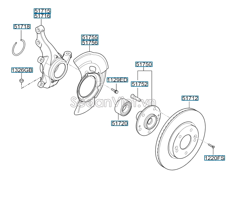 Bi moay ơ trước KIA K3 2013-2016