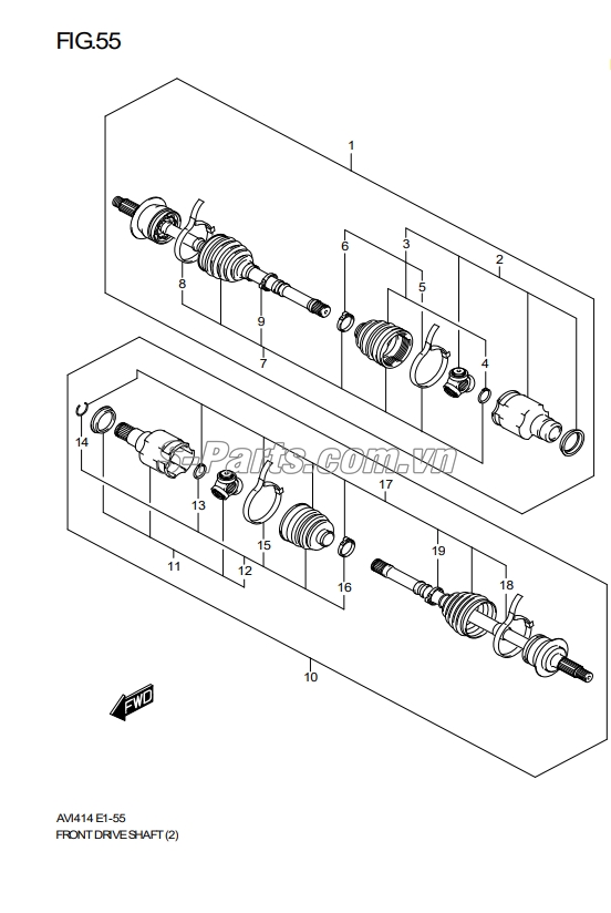 Cây láp Suzuki Ertiga 2015