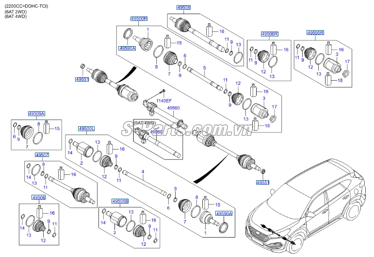 Cây láp Hyundai Tucson 2015