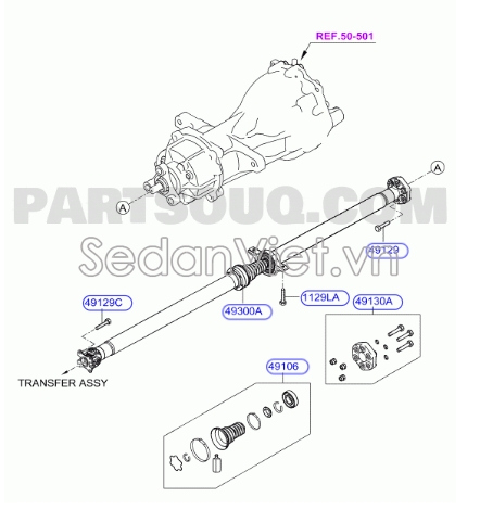 Giảm chấn các đăng Hyundai Veracruz 2008