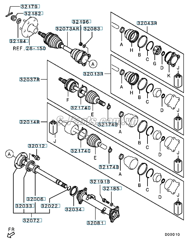 Cây láp Mitsubishi Triton 2005-2009
