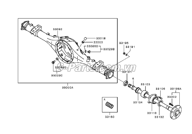 Bi láp sau Mitsubishi Triton 2005-2009