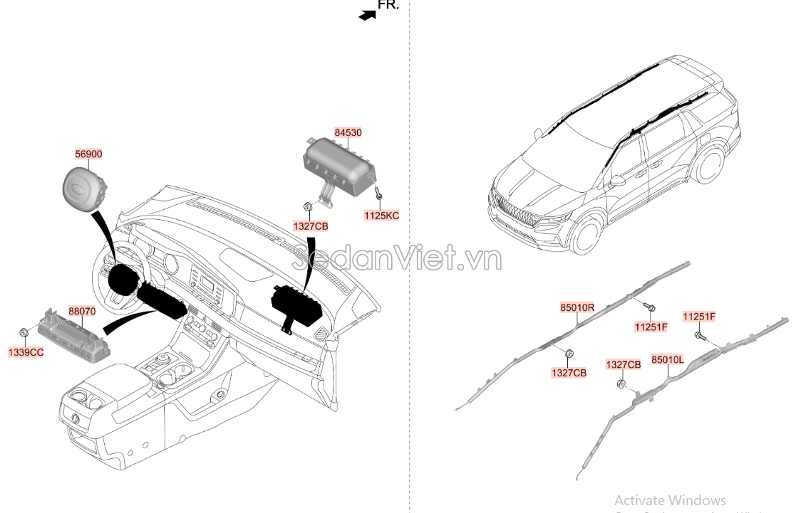 Túi khí phải KIA Carnival 2021