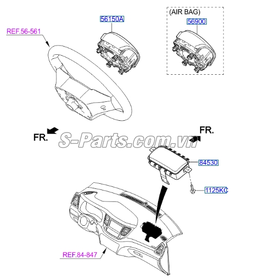 Túi khí chính Hyundai Tucson 2015