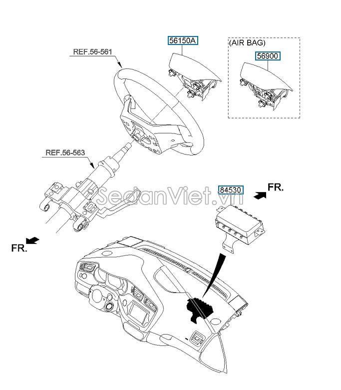 Túi khí chính KIA Cerato 2016
