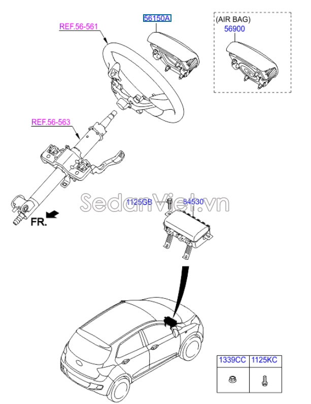 Túi khí Hyundai i10 Grand 2014-2016