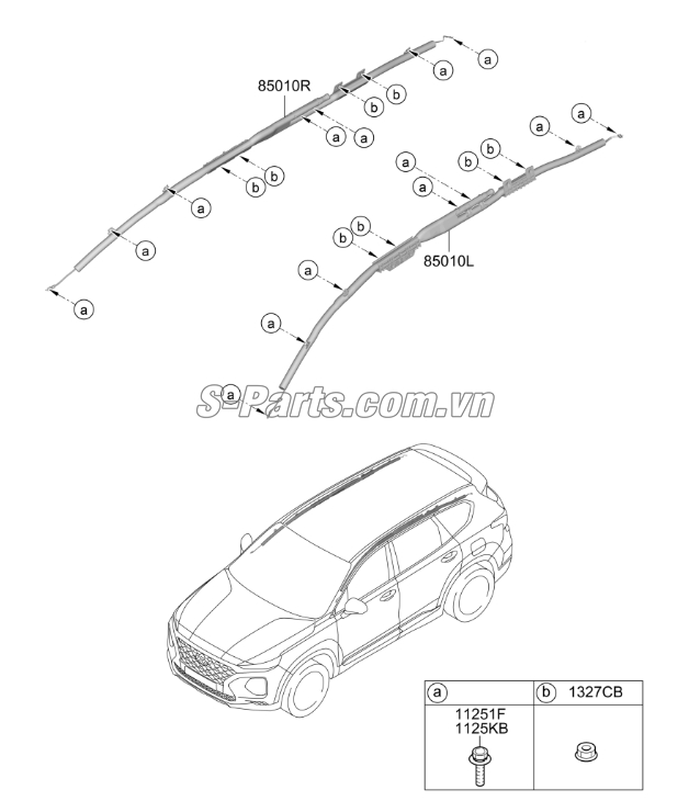 Túi khí trần xe  Hyundai Santafe 2021-2023