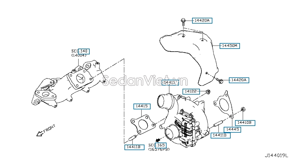 Turbo tăng áp Nissan Navara NP300 2015