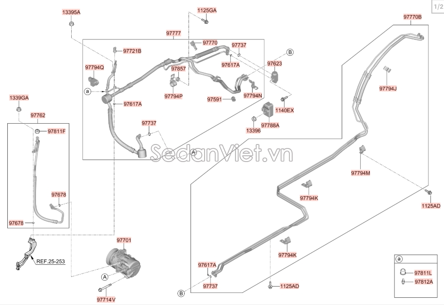 Cảm biến áp suất ống ga điều hòa Hyundai Kona 2018-2020