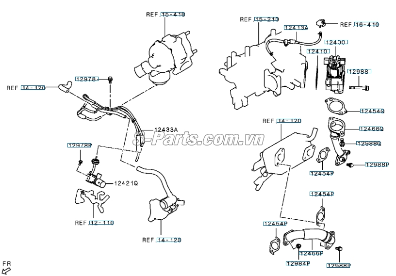 Van tuần hoàn khí xả Mitsubishi Triton All New 2015-2017