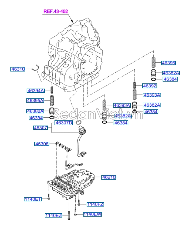 Vỉ dầu hộp số tự động Hyundai i10 Grand 2017
