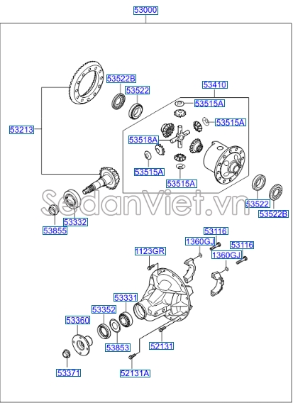 Phớt đầu quả dứa Hyundai Grand Starex 2008-2013
