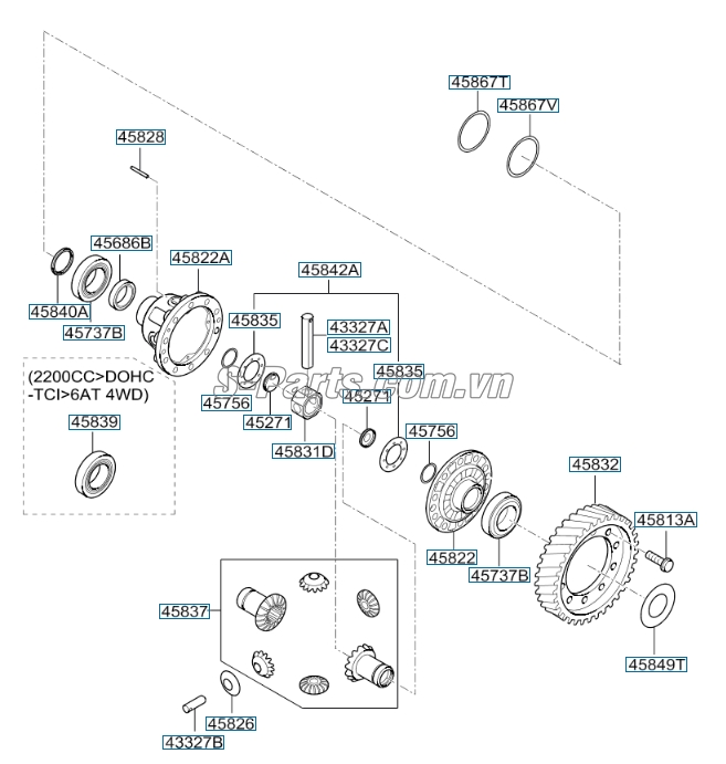 Phớt cầu sau KIA Sorento 2009-2013