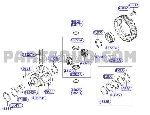 Bi đua đầu hộp số Hyundai Santafe 2006-2008