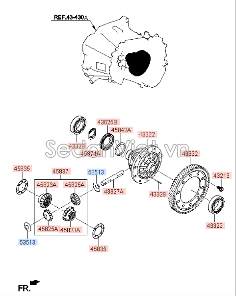 Bi trong hộp số Hyundai Accent 2006-2008