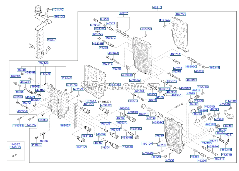 Cụm van điều khiển hộp số tự động Hyundai Sonata 2009-2012