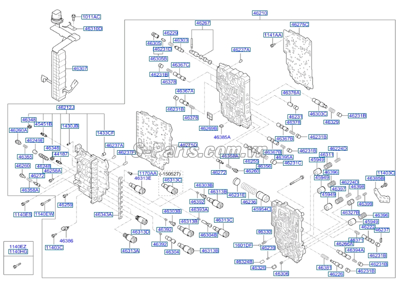 Bộ van điều khiển hộp số Hyundai Tucson 2010-2012