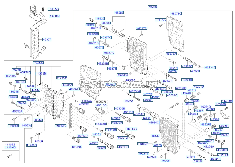 Cụm van điều khiển hộp số tự động Hyundai Sonata 2009-2012