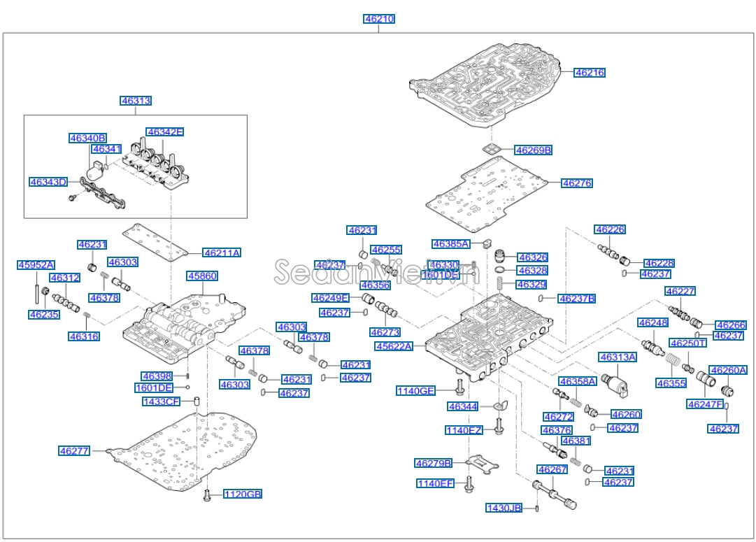 Vỉ dầu hộp số tự động Hyundai i10 Grand 2017