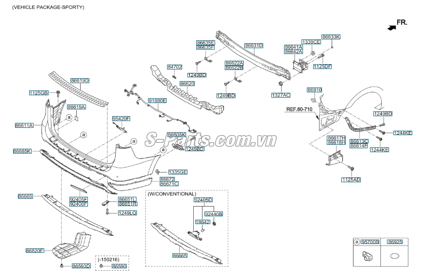 Nẹp trang trí cốp hậu KIA Sedona 2015