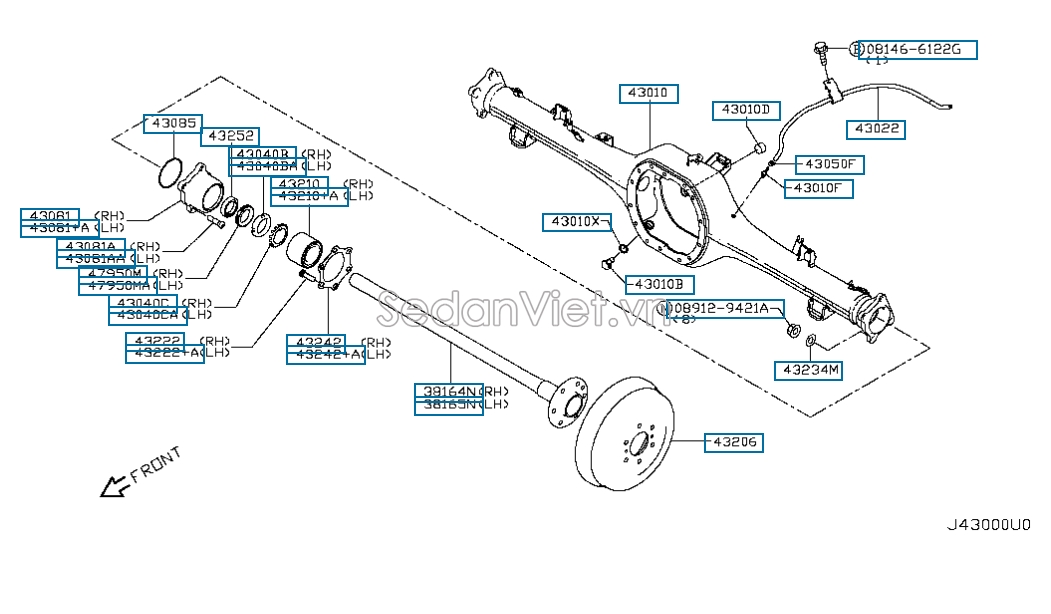 Tăng bua phanh sau Nissan Navara NP300 2015