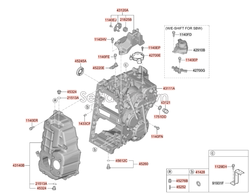 Phớt láp ngoài Hyundai Santafe 2013-2015