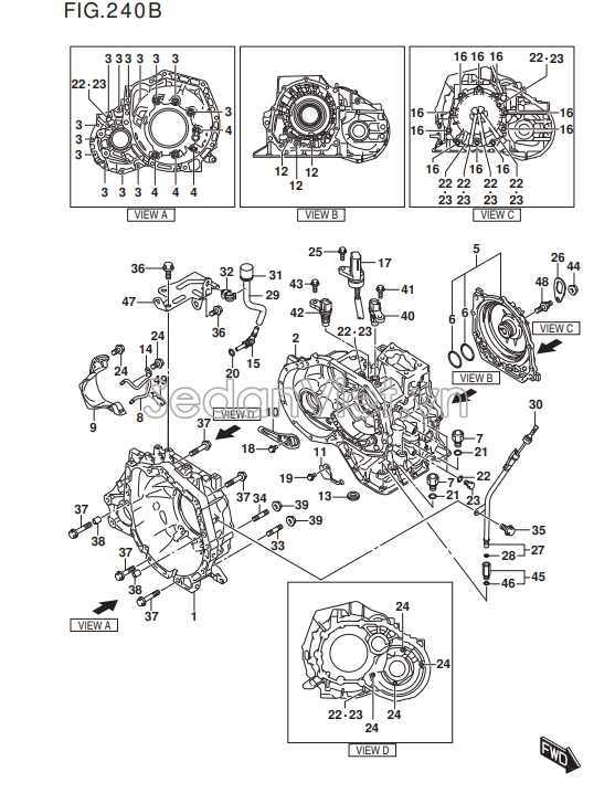 Cảm biến tốc độ đầu ra hốp số tự động Suzuki XL7 2020