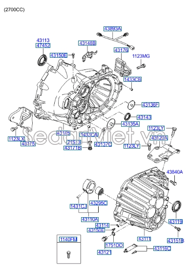 Phớt láp Hyundai Santafe Gold 2001-2005