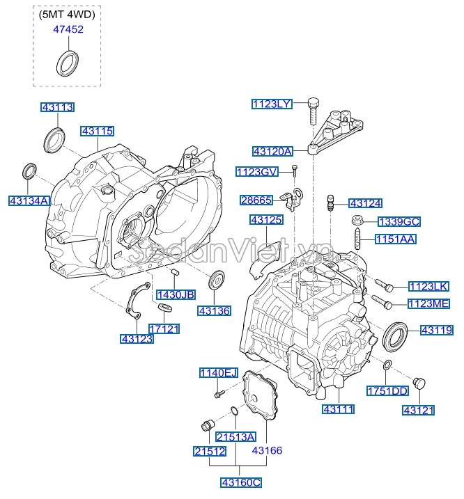 Phớp láp KIA Cerato Hatchback 2010-2012