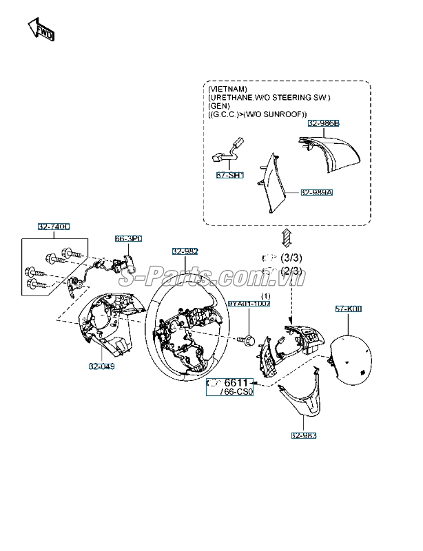Túi khí chính Mazda CX-5 2016