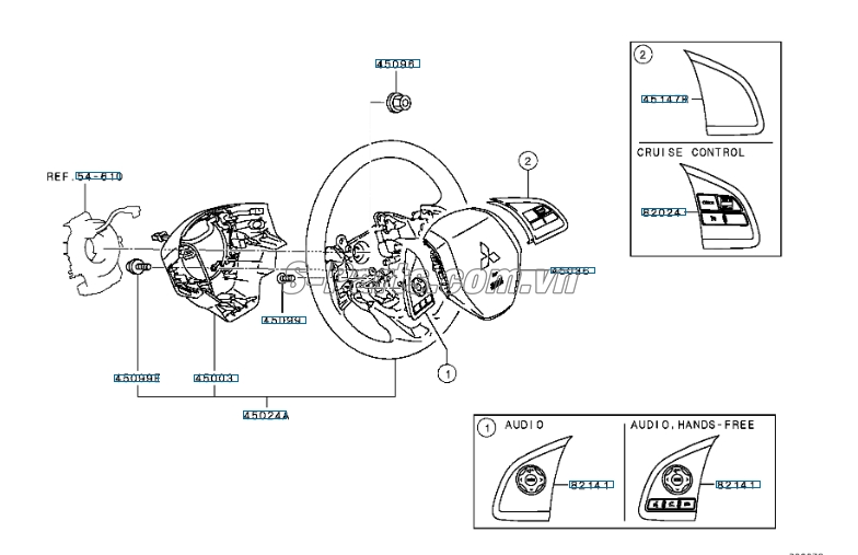 Túi khí chính Mitsubishi Mirage 2017
