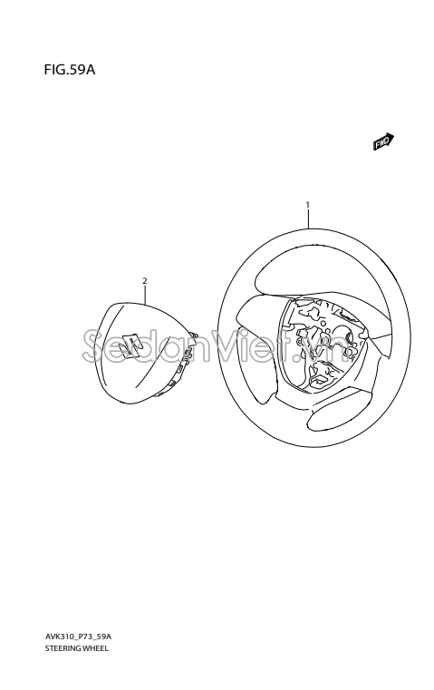 Túi khí chính Suzuki Celerio 2017