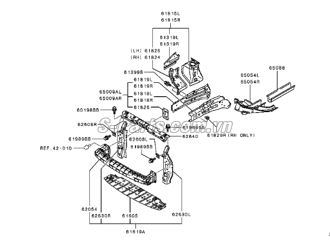 Ụ đỡ giảm xóc Mitsubishi Attrage 2014-2018