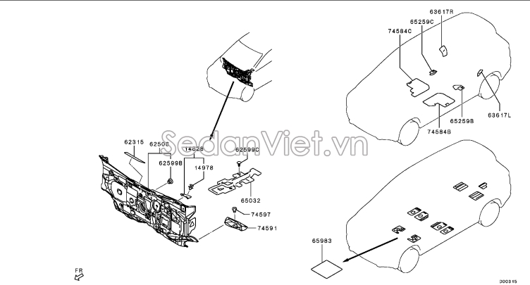 Xương khoang động cơ Mitsubishi Xpander 2022-2024