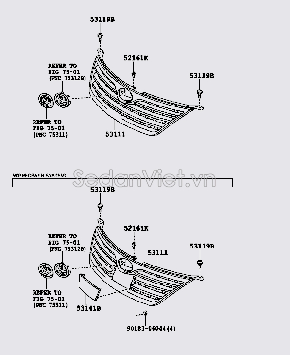 Sơ đồ lắp ráp phụ tùng Ca lăng