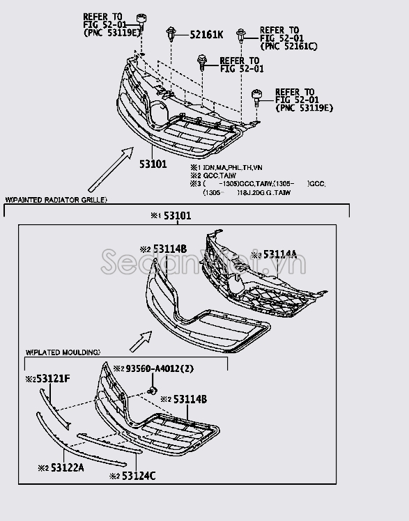 Sơ đồ lắp ráp phụ tùng Ca lăng