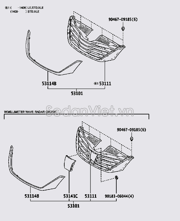 Sơ đồ lắp ráp phụ tùng Ca lăng