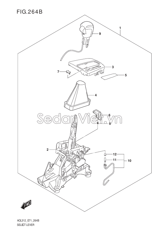 Sơ đồ lắp ráp phụ tùng cần đi số 1
