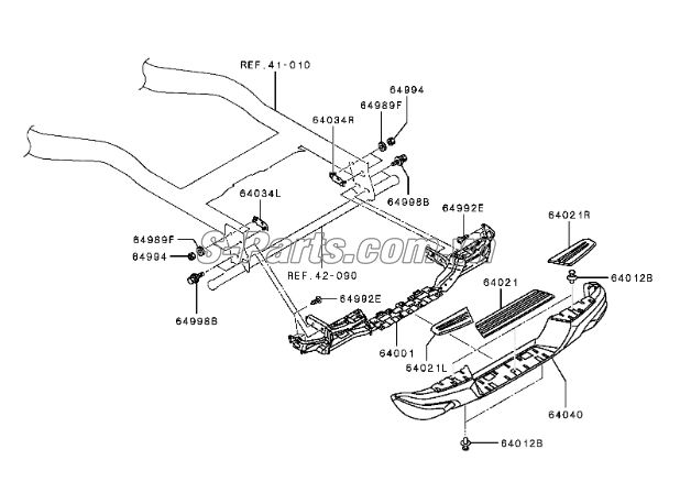 Sơ đồ lắp ráp phụ tùng Cản sau