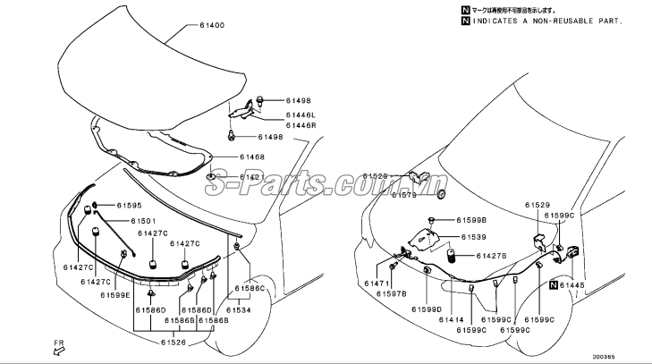 Sơ đồ lắp ráp phụ tùng Capo và tai xe