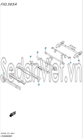 Sơ đồ lắp ráp phụ tùng Giá đỡ động cơ 1