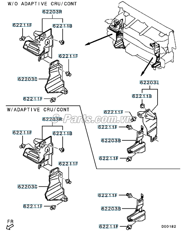 Sơ đồ lắp ráp phụ tùng Gía đỡ động cơ