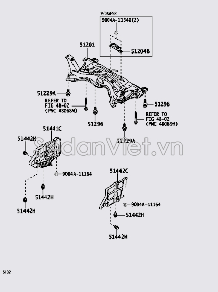 Sơ đồ lắp ráp phụ tùng Giá đỡ động cơ1