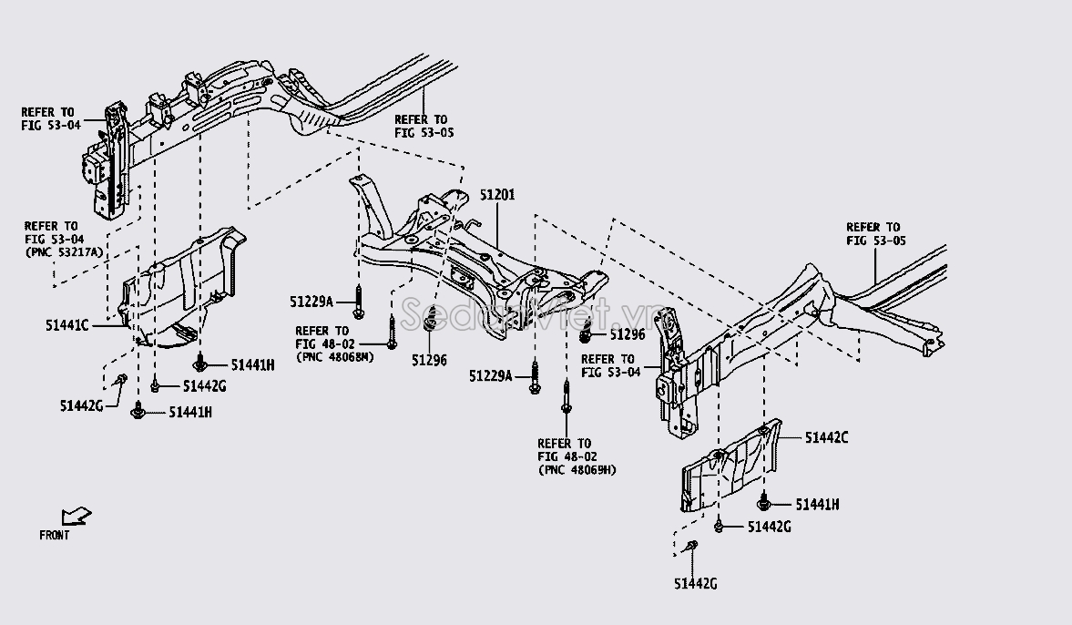 Sơ đồ lắp ráp phụ tùng Giá đỡ động cơ