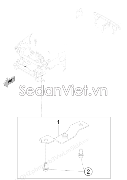 Sơ đồ lắp ráp phụ tùng Giá đỡ khung gầm