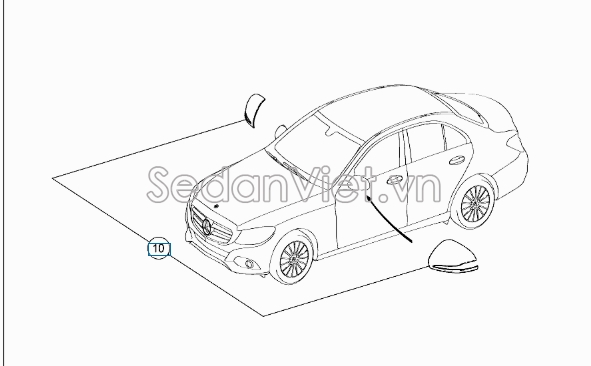 Sơ đồ lắp ráp phụ tùng Gương chiếu hậu 1
