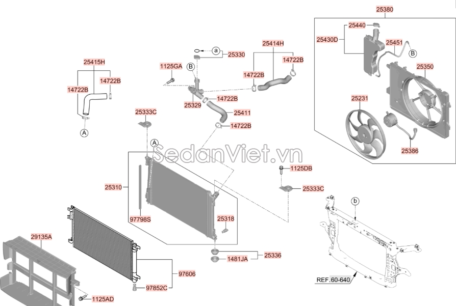 Sơ đồ lắp ráp phụ tùng Két nước 2