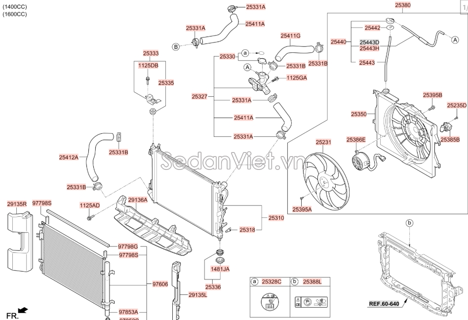 Sơ đồ lắp ráp phụ tùng Két nước