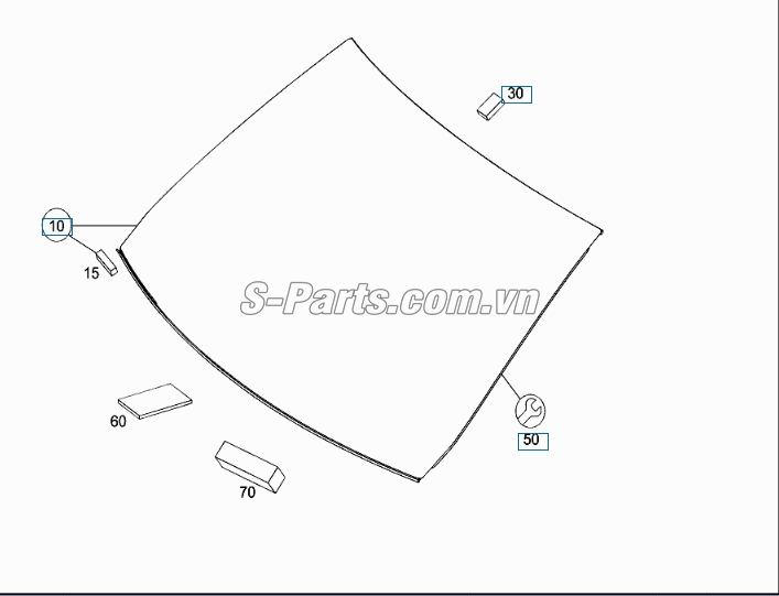 Sơ đồ lắp ráp phụ tùng Kính chắn gió